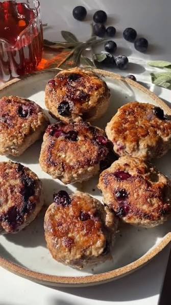 Heritage Blueberry Maple Bacon Sausage or Sausage Patty
