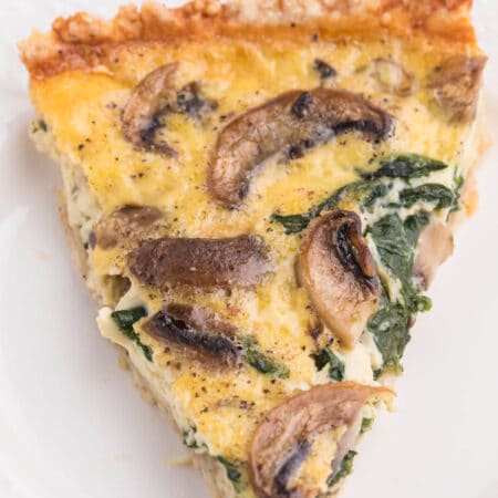 Misty Morning Mushroom & Spinach Quiche