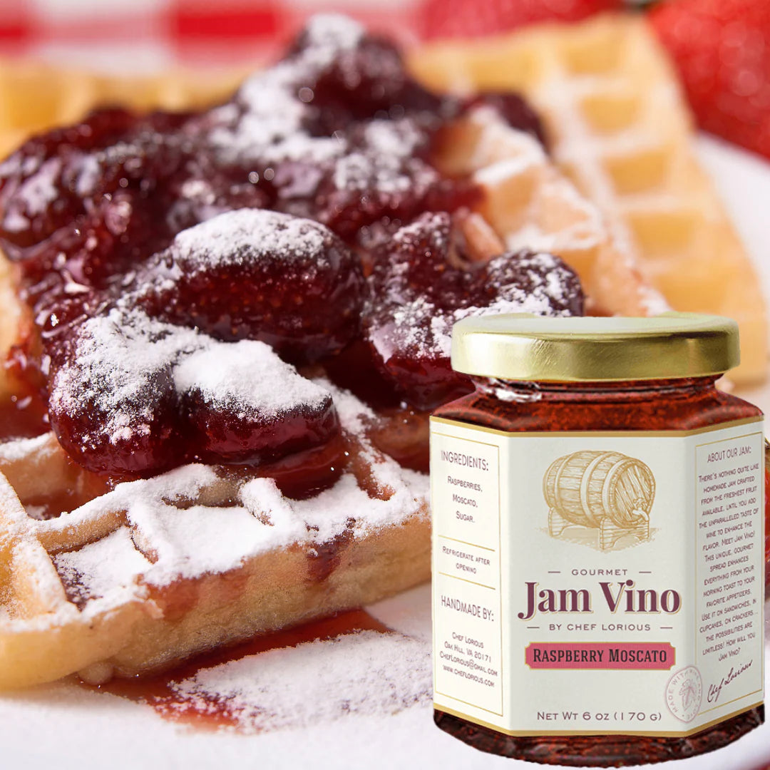 Jam Vino Gourmet Raspberry Moscato Wine-Infused Jam