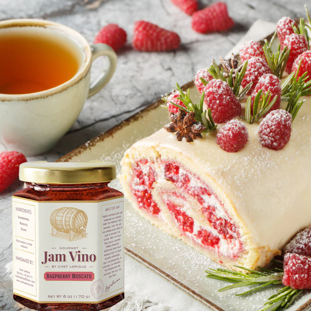 Jam Vino Gourmet Raspberry Moscato Wine-Infused Jam