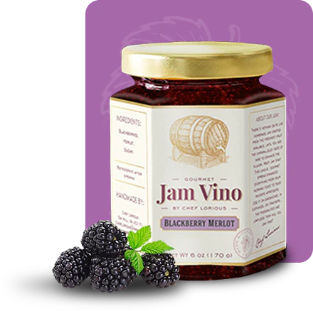 Jam Vino Gourmet Blackberry Merlot Wine-Infused Jam