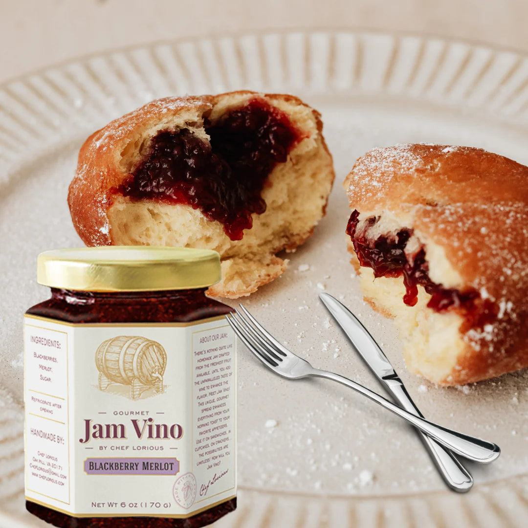 Jam Vino Gourmet Blackberry Merlot Wine-Infused Jam
