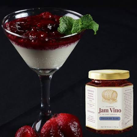 Jam Vino Gourmet Strueberry Blanc Wine-Infused Jam! 🍓