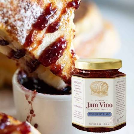 Jam Vino Gourmet Strueberry Blanc Wine-Infused Jam! 🍓
