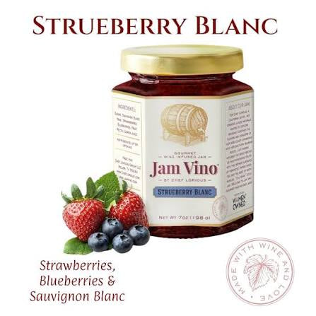 Jam Vino Gourmet Strueberry Blanc Wine-Infused Jam! 🍓