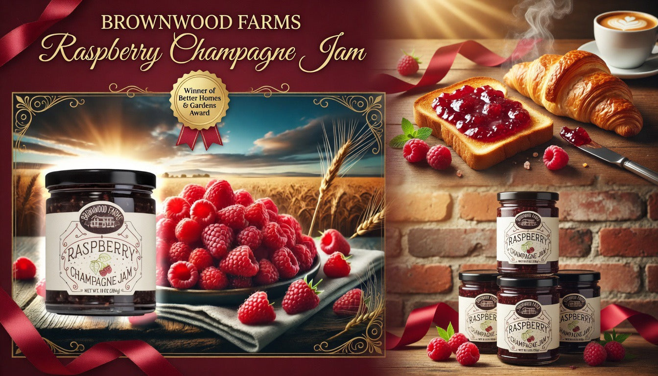 Brownwood Farms Raspberry Champagne Jam