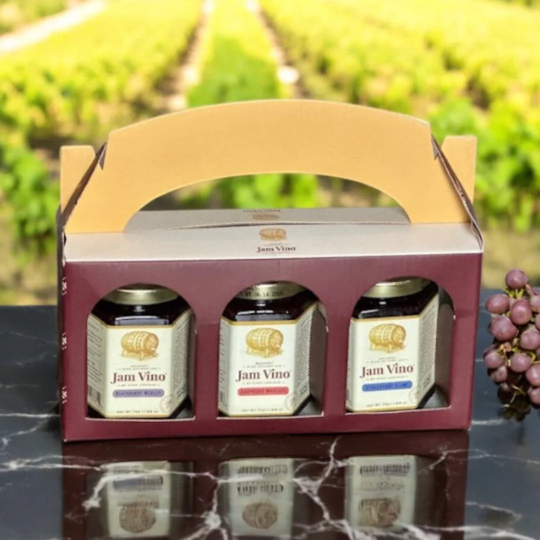 Jam Vino Gourmet Wine-Infused Jams Vino Deluxe Gift Set