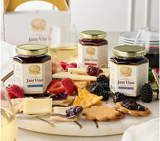Jam Vino Gourmet Wine-Infused Jams Vino Deluxe Gift Set