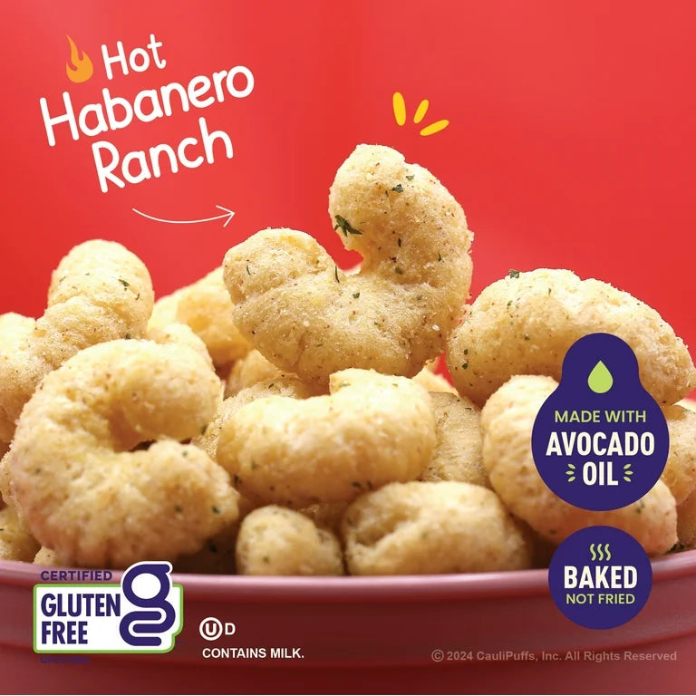 CauliPuffs - Corn, Rice, and Cauliflower Gluten Free Puffed Snacks, Variety Pack