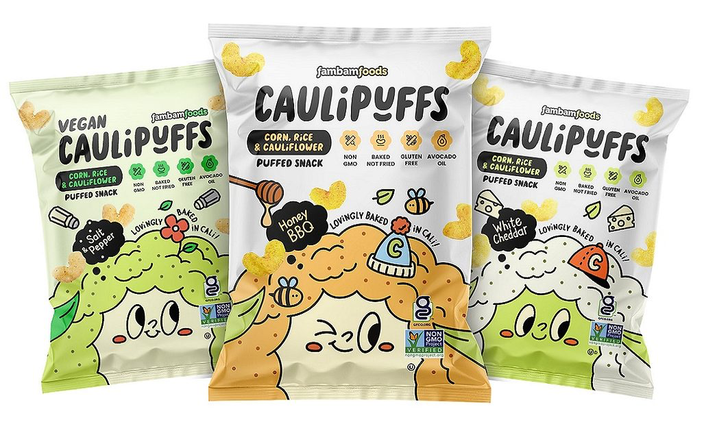 CauliPuffs - Corn, Rice, and Cauliflower Gluten Free Puffed Snacks, Variety Pack