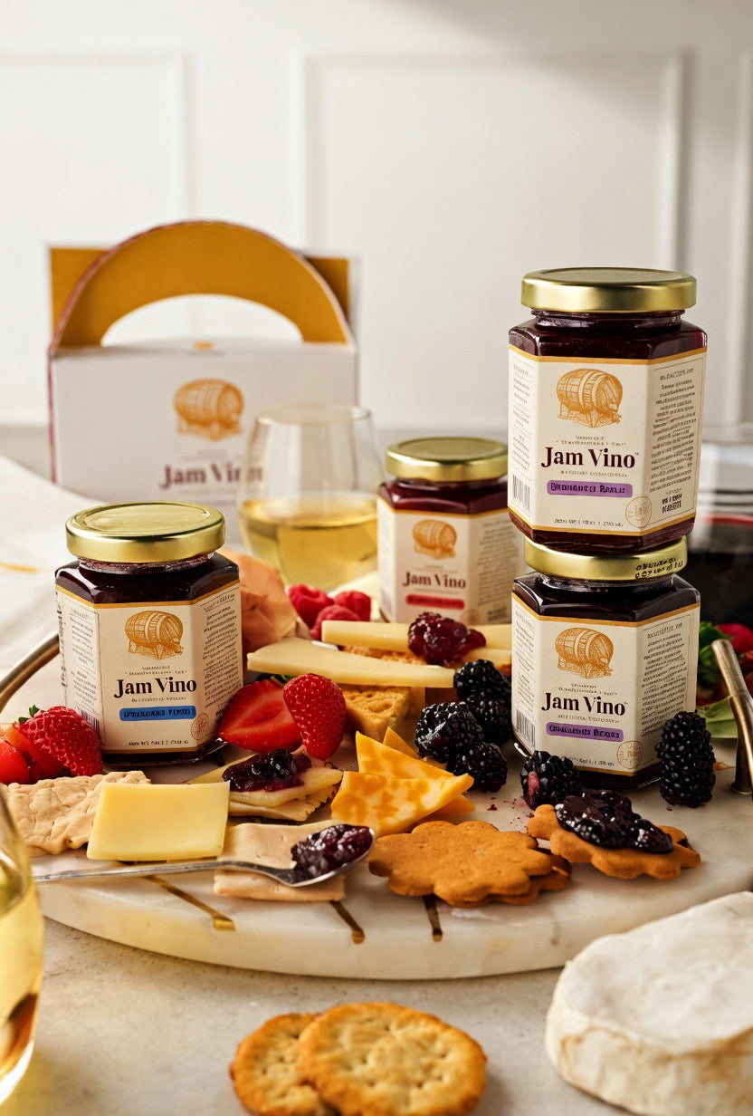 Jam Vino Gourmet Wine-Infused Jams Vino Deluxe Gift Set