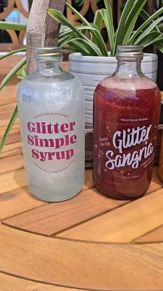 Glitter Simple Syrup for Cocktail, Mocktails, Coffee, Tea & More, 16 fl oz