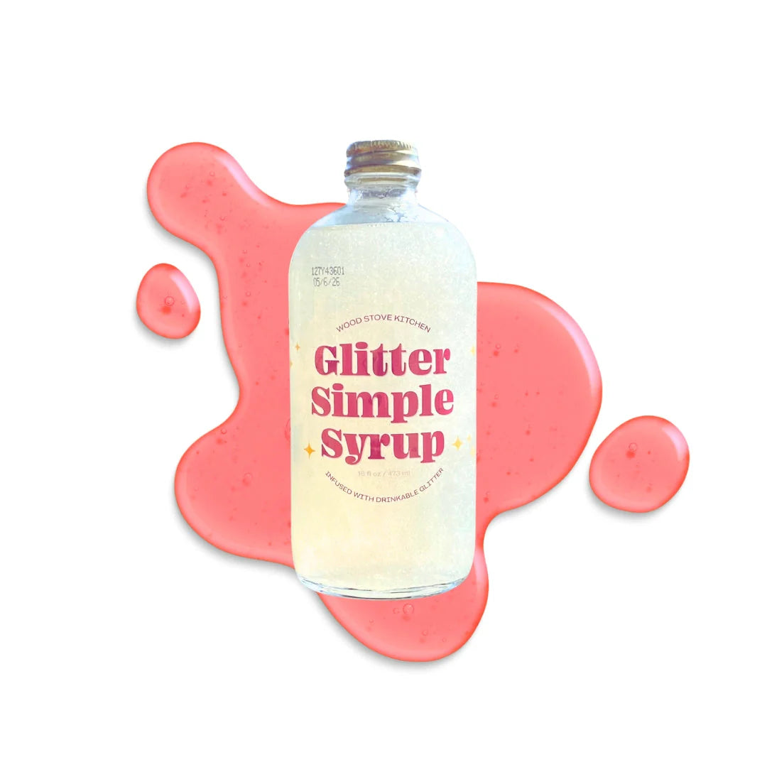 Glitter Simple Syrup for Cocktail, Mocktails, Coffee, Tea & More, 16 fl oz