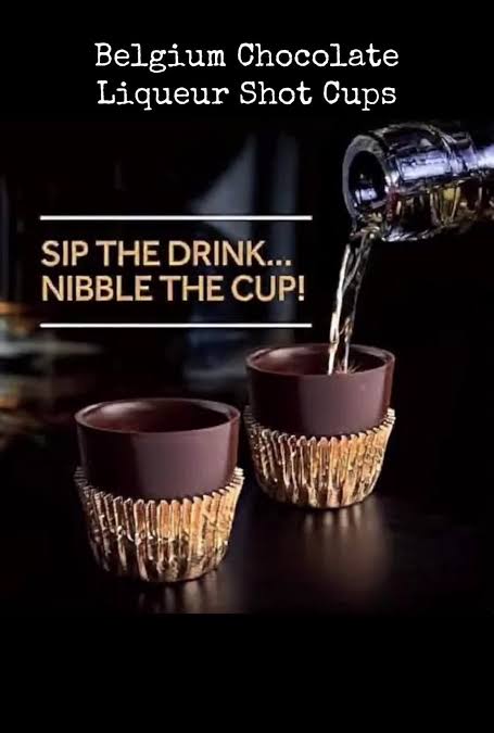 Belgian Chocolate Party Cups – Dark or Milk | Fillable Liqueur Shots & Mini Dessert Shells