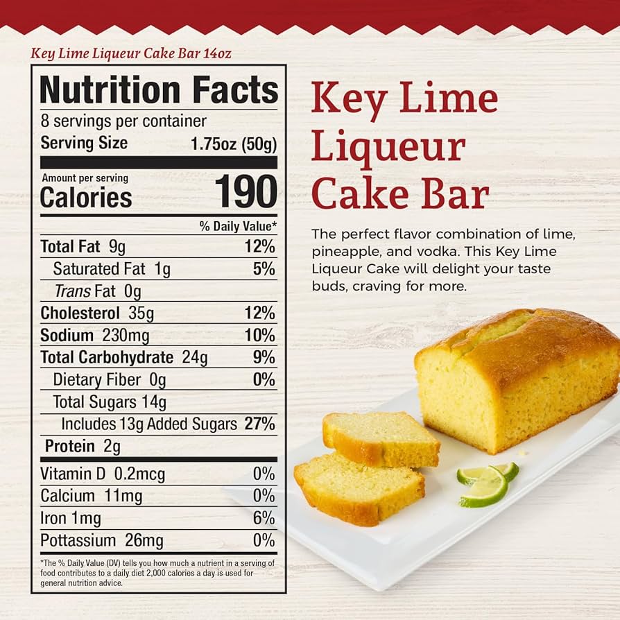 Beatrice Bakery Pineapple Key Lime Liqueur Cake Bar