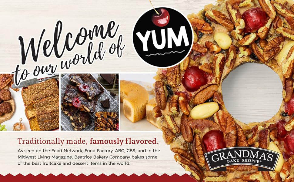 Beatrice Bakery Trio – Fruit & Nut Liqueur Cake Bars, Brandy, Bourbon & Rum