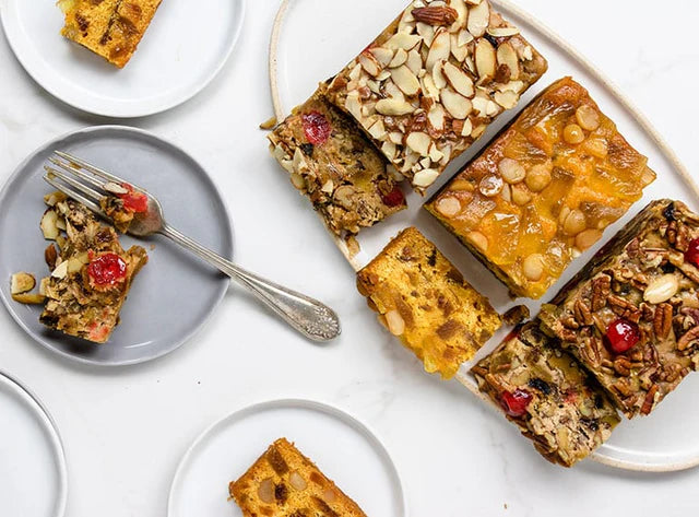 Beatrice Bakery Trio – Fruit & Nut Liqueur Cake Bars, Brandy, Bourbon & Rum