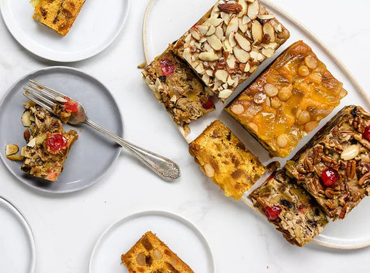 Beatrice Bakery Trio – Fruit & Nut Liqueur Cake Bars, Brandy, Bourbon & Rum