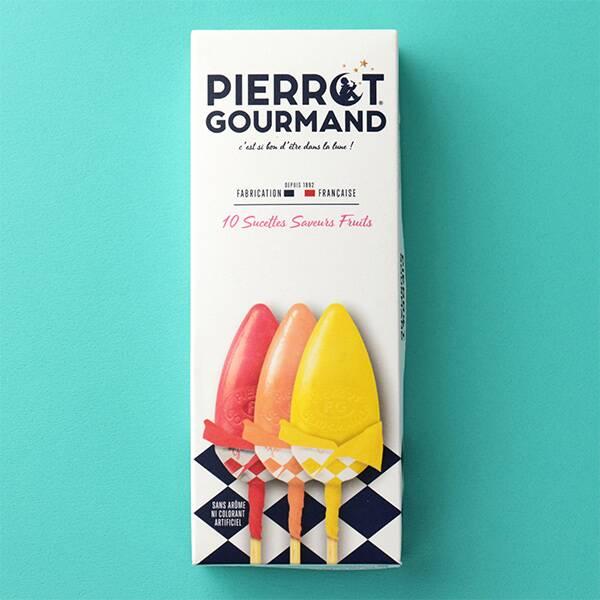Pierrot Gourmand Assorted Natural Fruit Lollipops