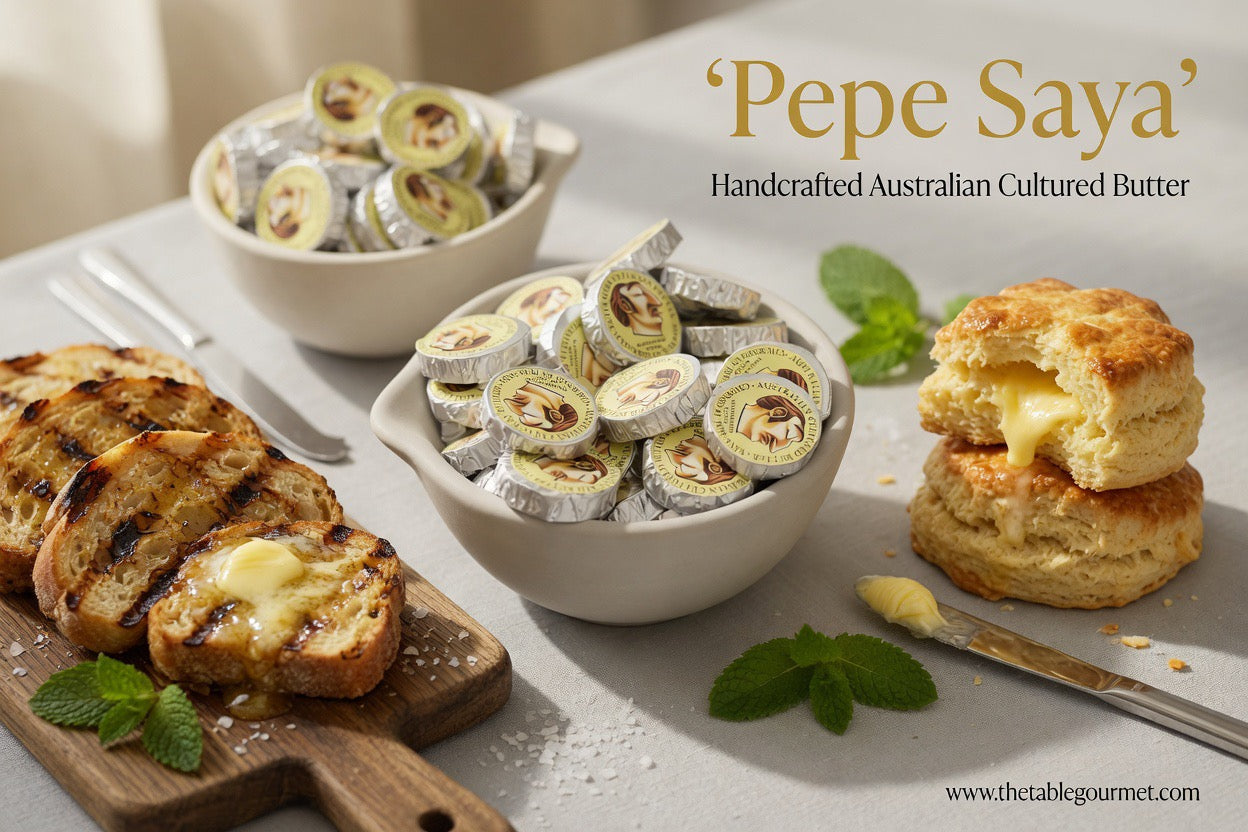 Pepe Saya Australian Salted Cultured Butter – 0.5 oz Portions, 100/Case