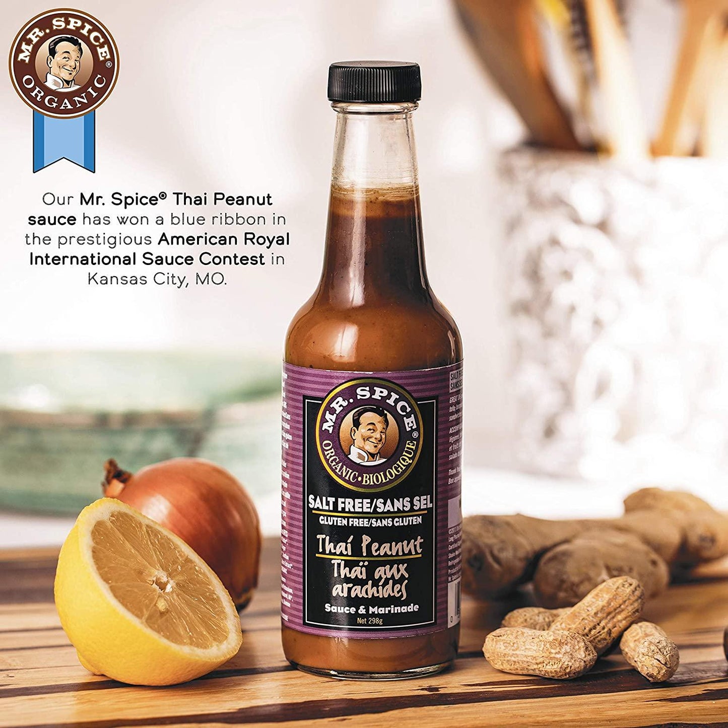 Mr. Spice Organic Thai Peanut & Honey Mustard Sauce Duo – 2 × 13.5 oz