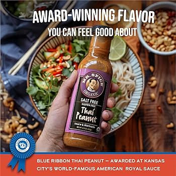 Mr. Spice Organic Thai Peanut & Honey Mustard Sauce Duo – 2 × 13.5 oz