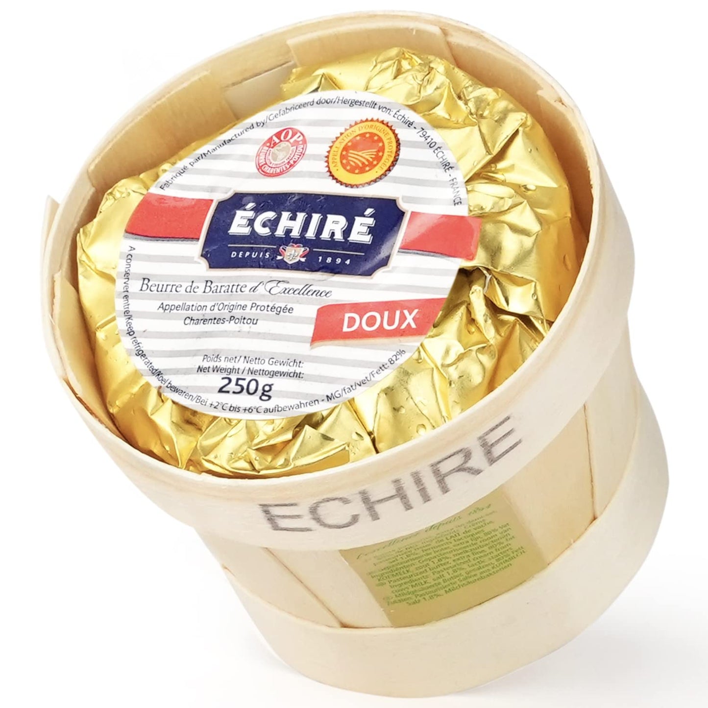 Échiré French AOC Unsalted Butter Basket – 8.8 oz