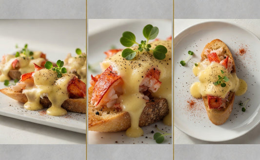 Lobster & Brie Grilled Cheese Crostini – 24 Pieces
