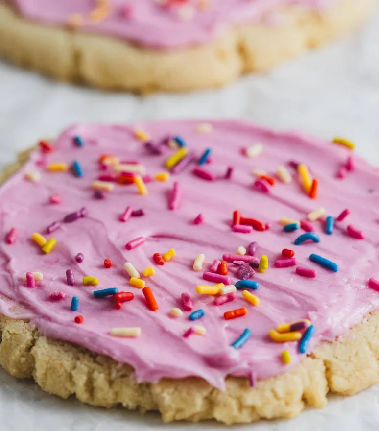 Gluten Free Vegan Pink Sugar Cookie, 3.5” - 4”