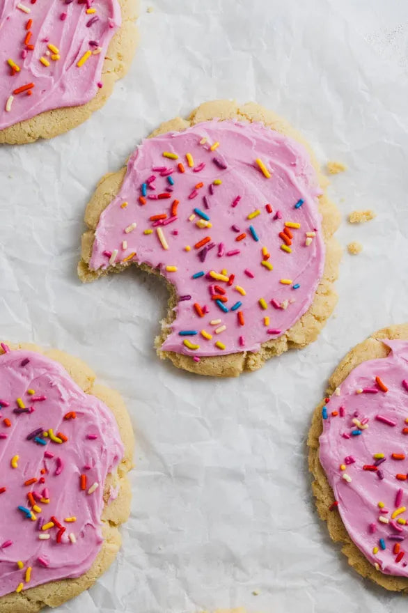 Gluten Free Vegan Pink Sugar Cookie, 3.5” - 4”
