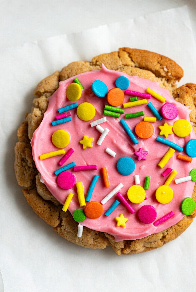 Gluten Free Vegan Pink Sugar Cookie, 3.5” - 4”