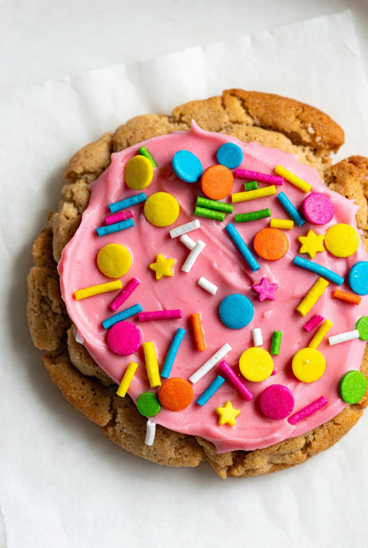 Gluten Free Vegan Pink Sugar Cookie, 3.5” - 4”