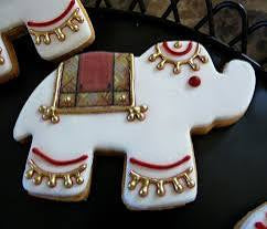 Hand-Decorated Mehndi-Inspired Elephant Sugar Cookies