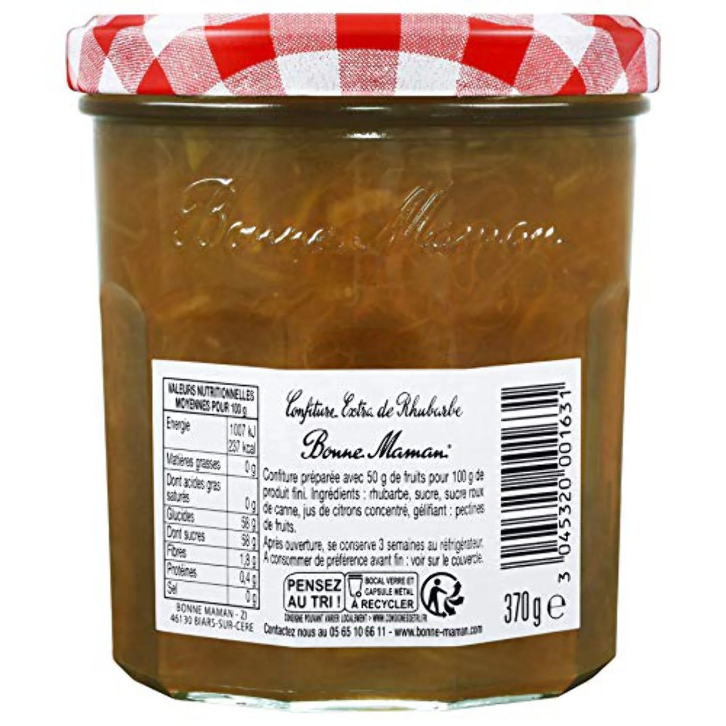 Bonne Maman Rhubarb Jam, 13 oz