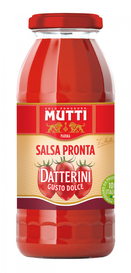 Mutti Salsa Pronta Datteri Gusto Dolce – Sweet Datterini Tomato Sauce, 300g - Pack of 3