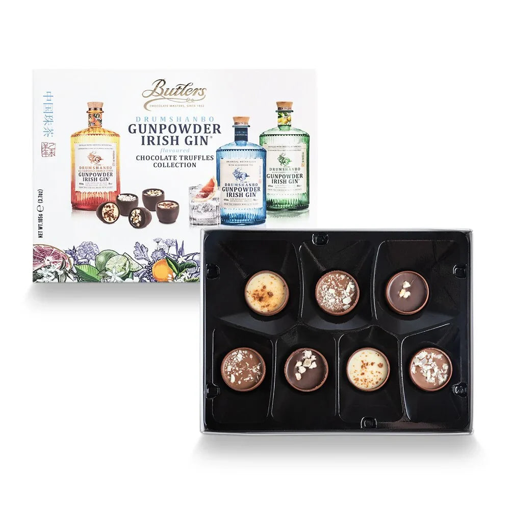 Butlers Drumshanbo Gunpowder Irish Gin® Chocolate Collection, Imported from Ireland