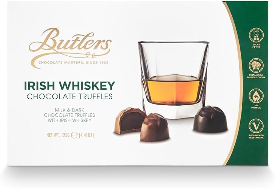 Butlers Irish Whiskey Chocolate Truffles, Imported from Ireland
