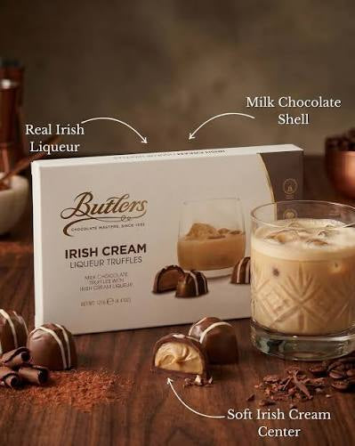 Butlers Irish Cream Chocolate Truffles, Imported from Ireland