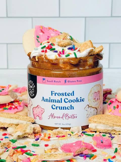 Frosted Animal Cookie Cashew Almond Butter Spread - Added Protein and Coconut Oil, Low Carb, Low Sugar, Complete Protein Dessert Flavored Nut Butter