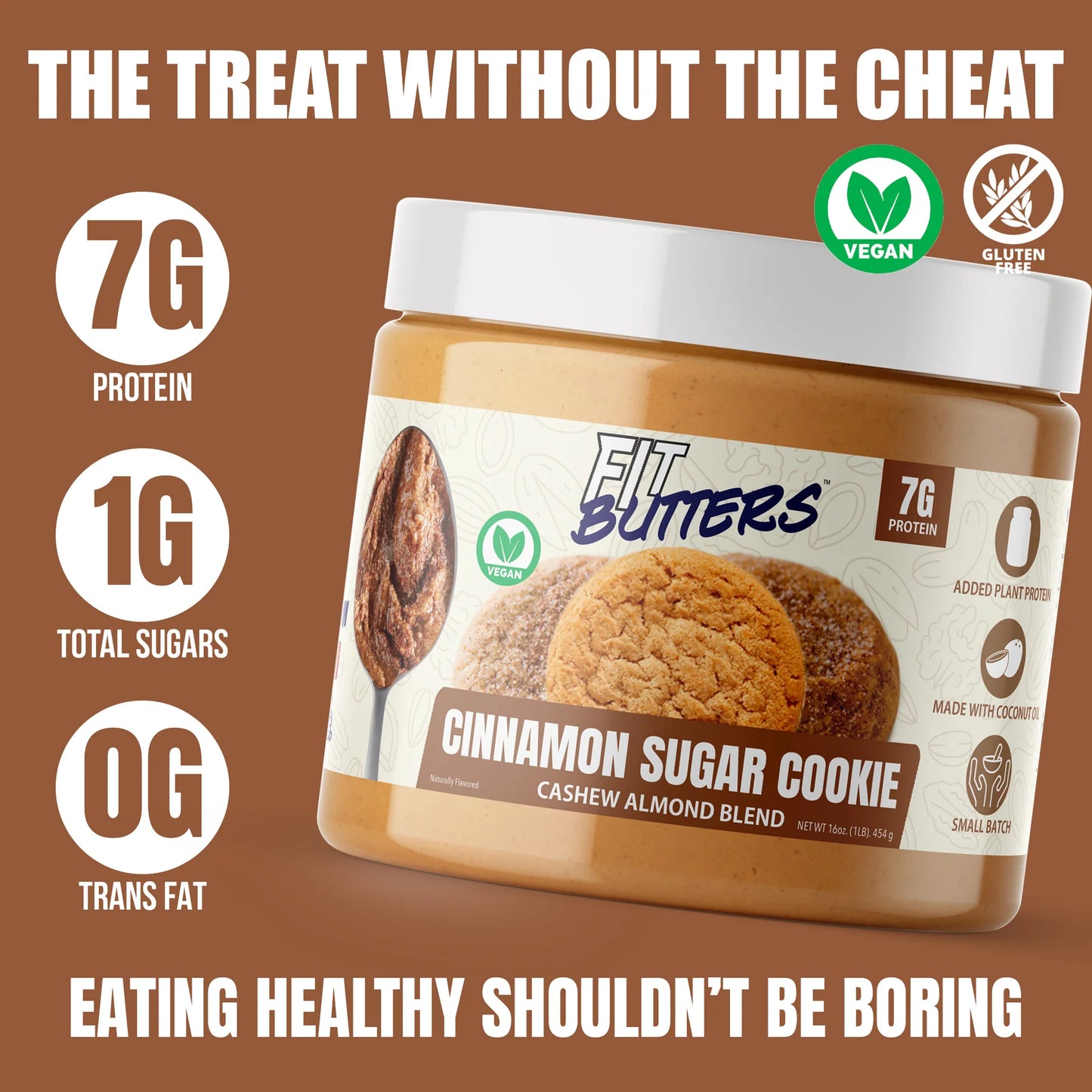 Cinnamon Sugar Cookie Cashew Almond Butter (Vegan, Gluten-Free)