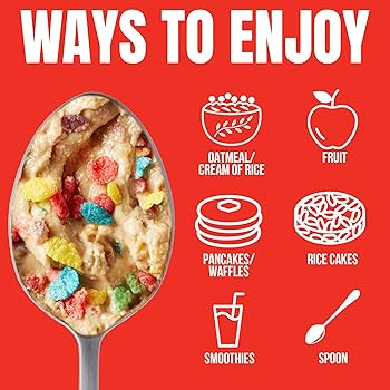Fit Butters Fruity PEBBLES™ Cashew Butter - Added Protein and Coconut Oil, Low Carb, Low Sugar, Complete Protein Dessert Flavored Nut Butter