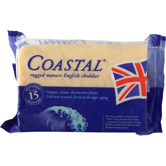 Coastal Cheddar Cheese – Cut Fresh 1 lb - Imported from Ford Farm, Dorchester, England