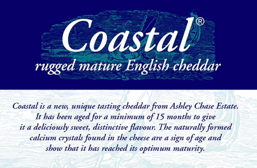 Coastal Cheddar Cheese – Cut Fresh 1 lb - Imported from Ford Farm, Dorchester, England