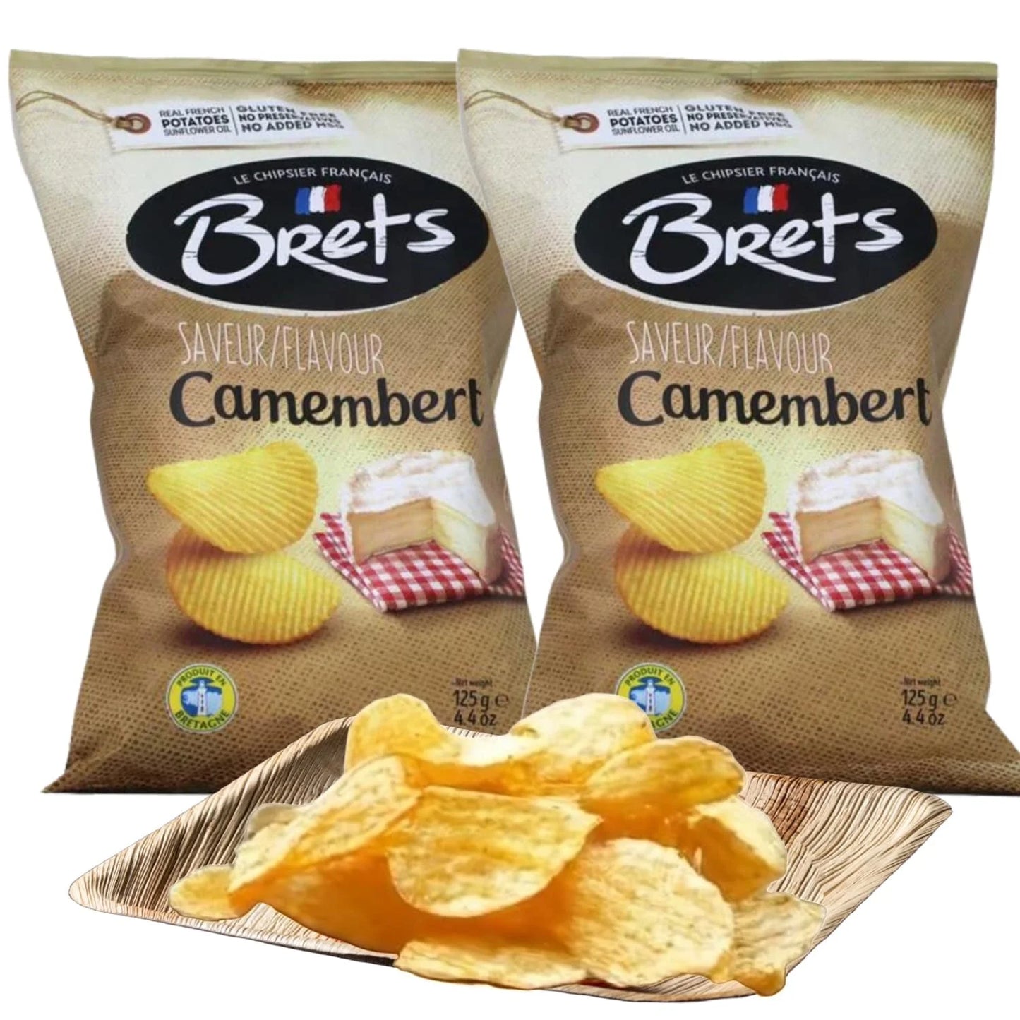 Brets French Camembert Potato Chips, 4.4 oz, Pack of 3