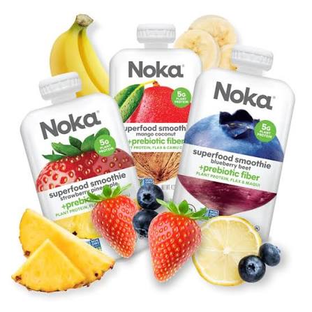 Noka Superfood Fruit Smoothie Pouches – Variety Pack, 12 Count