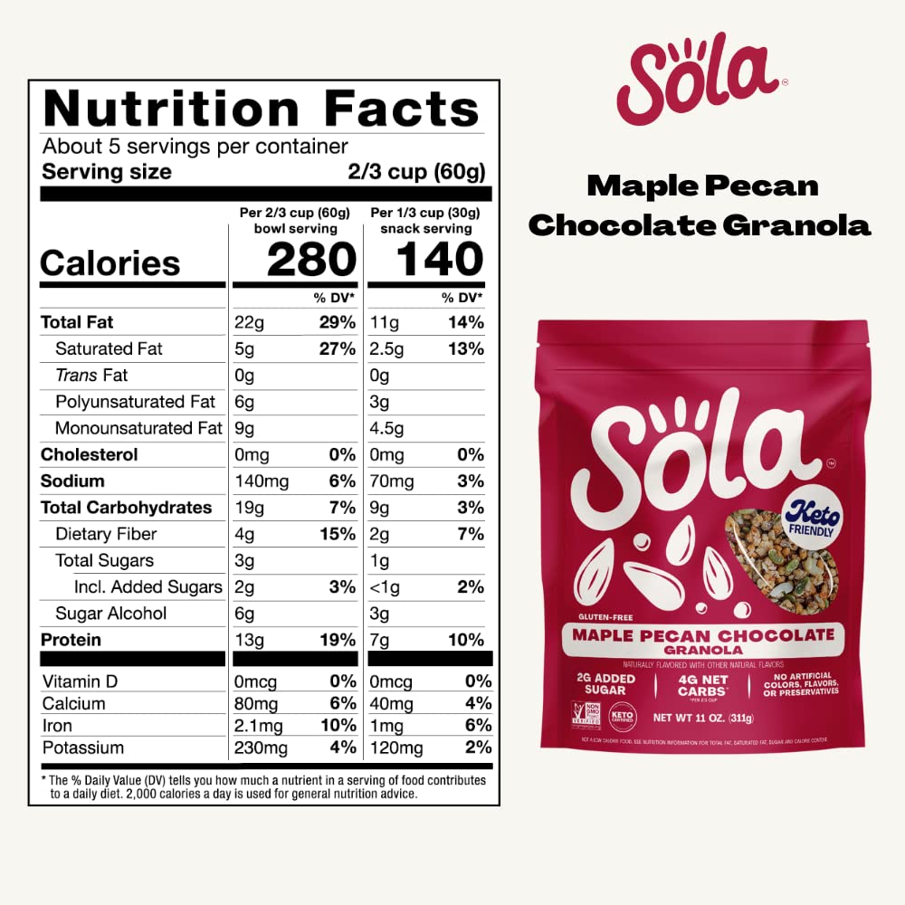 SOLA Maple Pecan Chocolate Granola