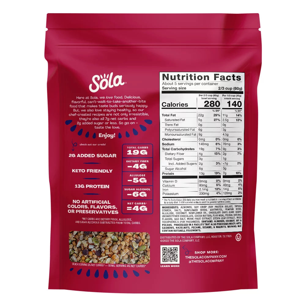 SOLA Maple Pecan Chocolate Granola