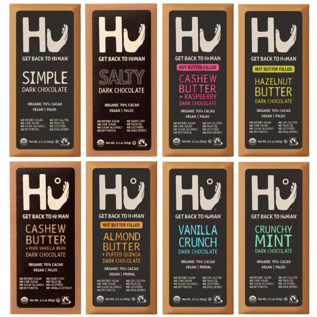 HU Crunchy Mint Dark Chocolate Bars