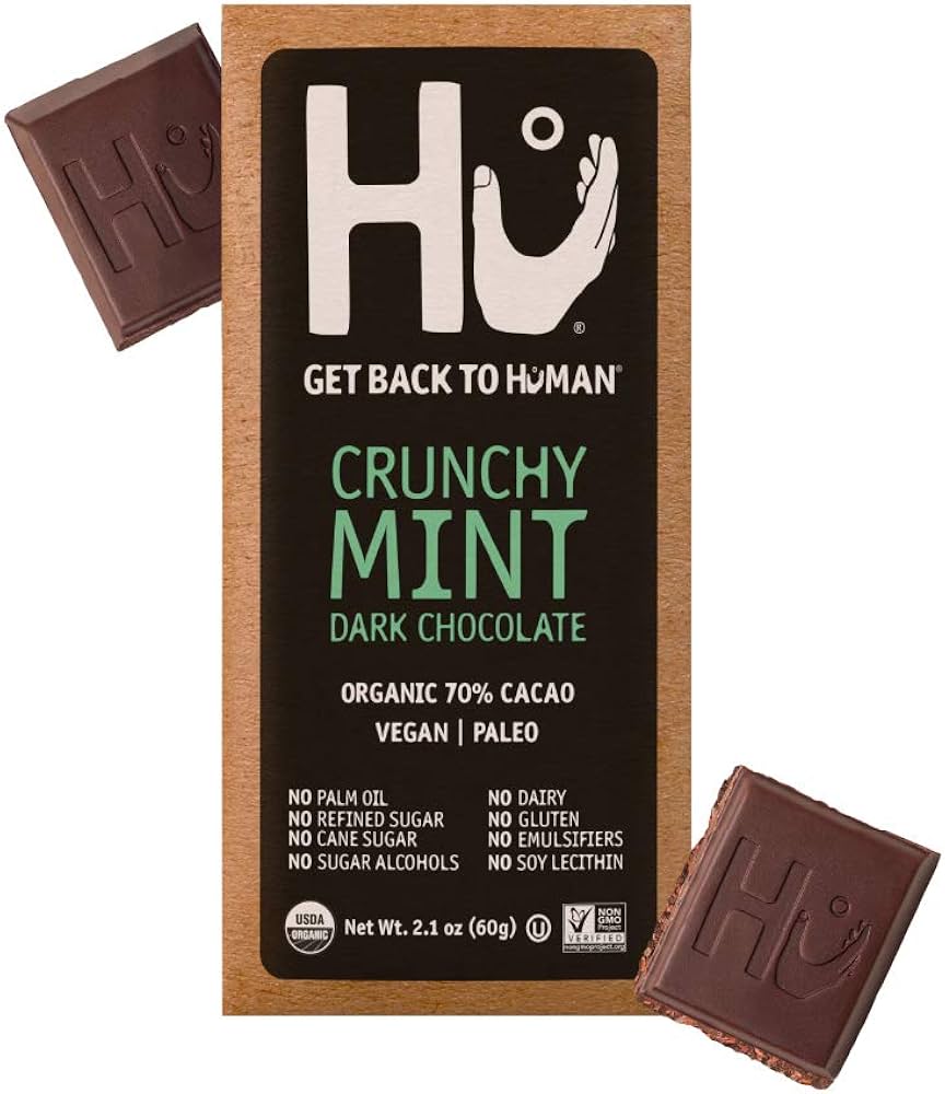 HU Crunchy Mint Dark Chocolate Bars