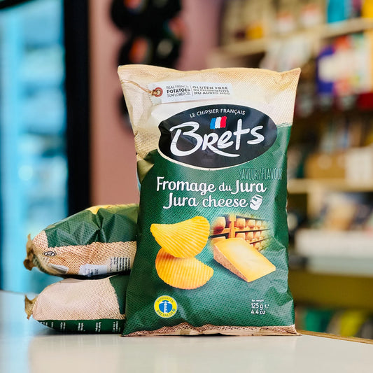 Brets French Jura Cheese Potato Chips, 4.4 oz, Pack of 3